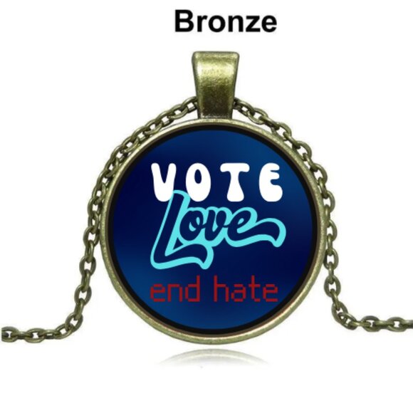 Vote Love Necklace by Shopatluxe - Picture 4 of 6